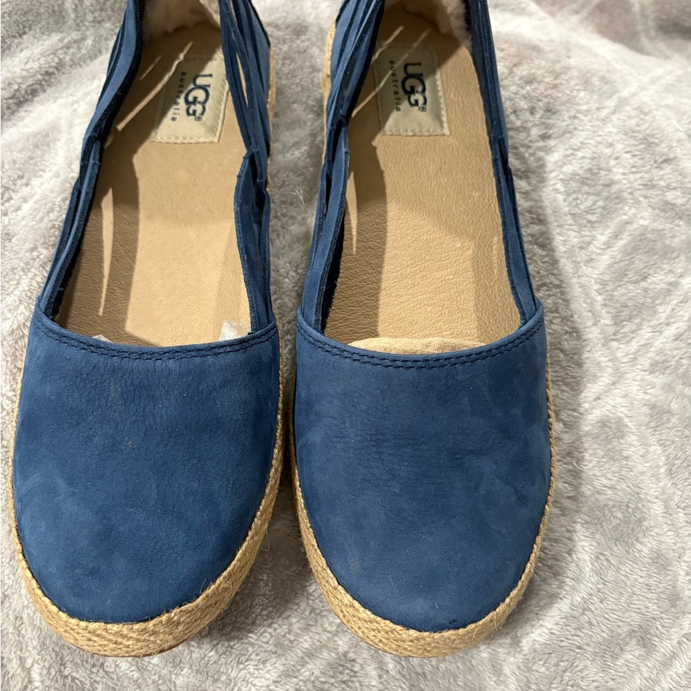 UGG Blue Espadrille Slip-On Flats